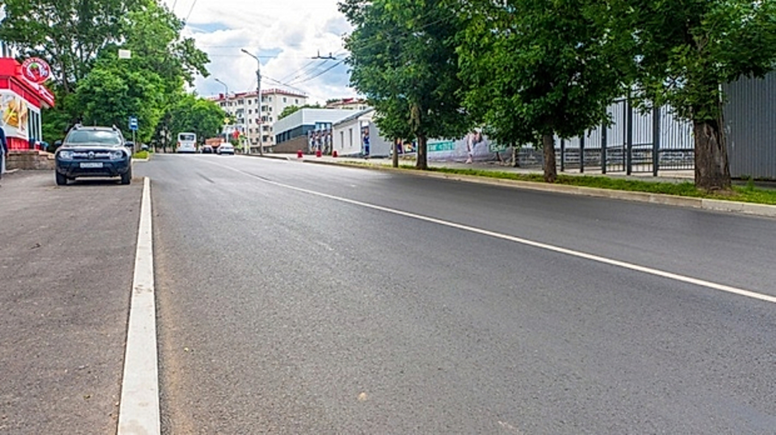 На одной из улиц Уфы досрочно завершили ремонт дорожного полотна